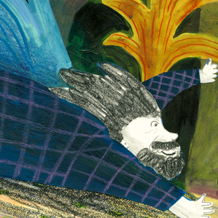 Detail "Ein Berg ein Sturz, ein langes Leben"