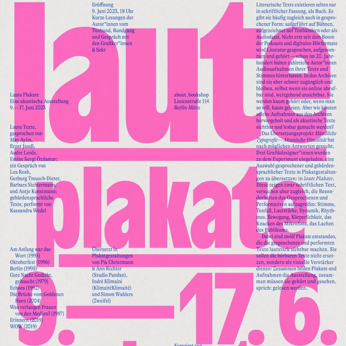 Veranstaltungsplakat "Laute Plakate"