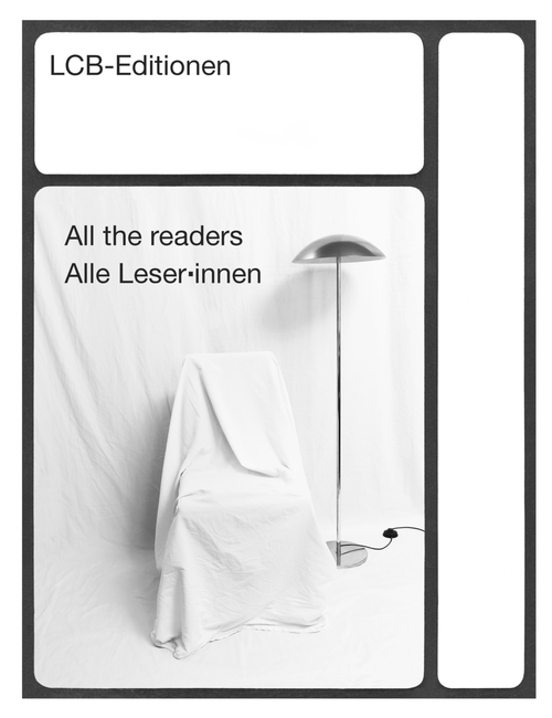 John McDowall, »All the readers«, 2023, Buchcover einer neuen Künstlerpublikation anlässlich der Ausstellung.