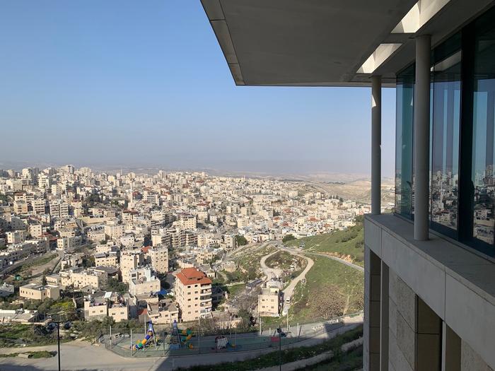 "Daily view on the Palestinian quarter ‘Wadi al-Joz’ while learning DH-methods at the Hebrew University of Jerusalem" (February 2023), Carla Dalbeck, Research Area 4: "Literary Currencies"