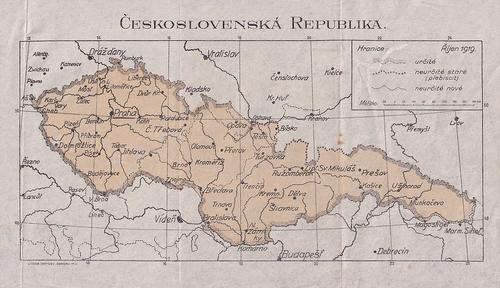 Map of the Czech Republic, 1919