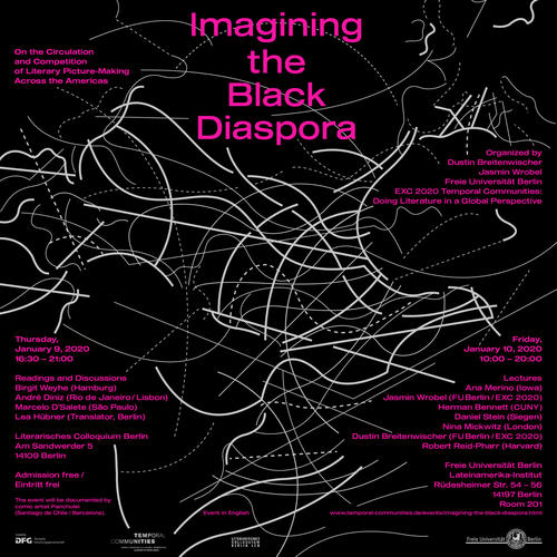 "Imagining the Black Diaspora". Poster for the conference running 9-10 January 2020.