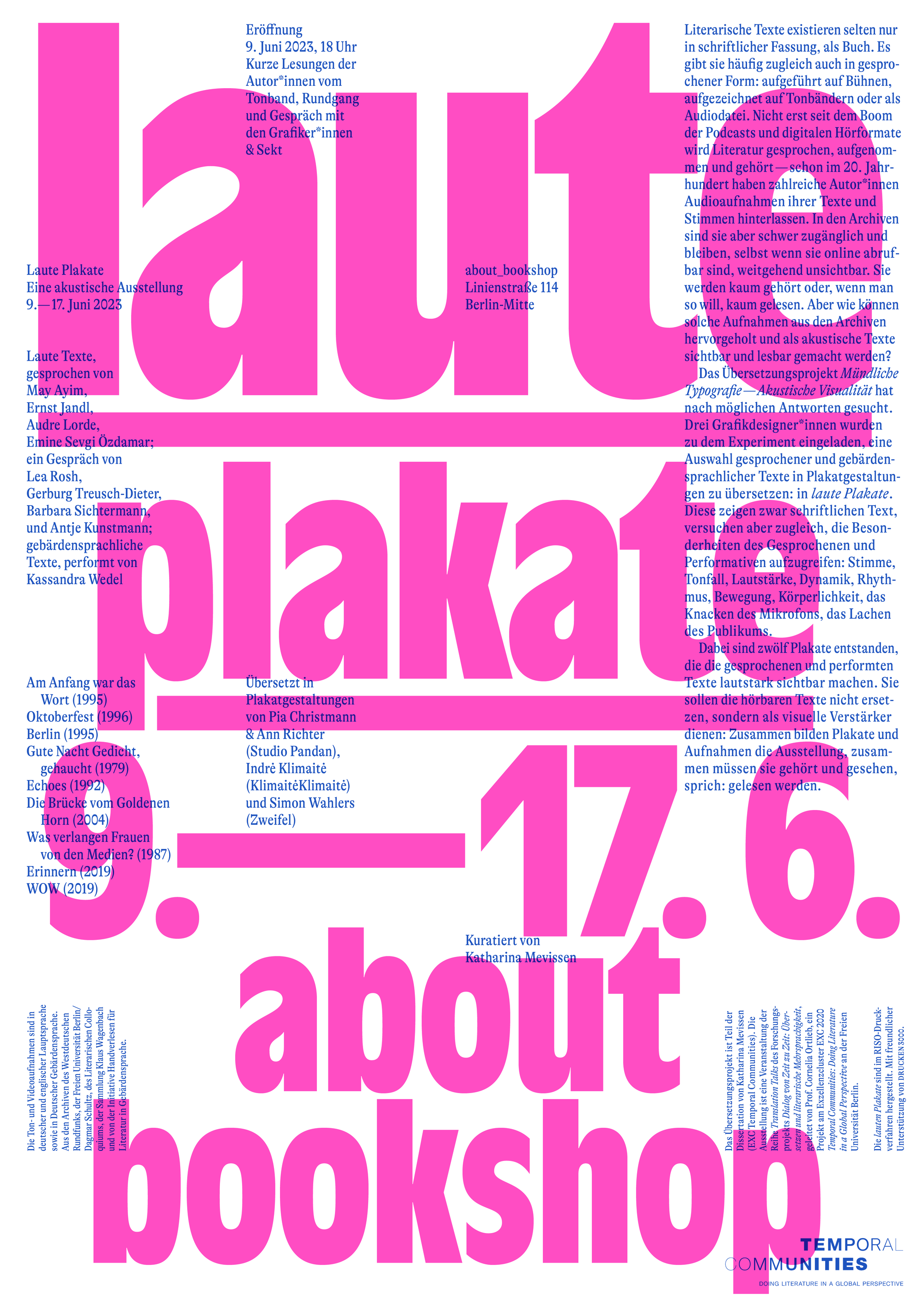 Ausstellungsplakat Laute Plakate