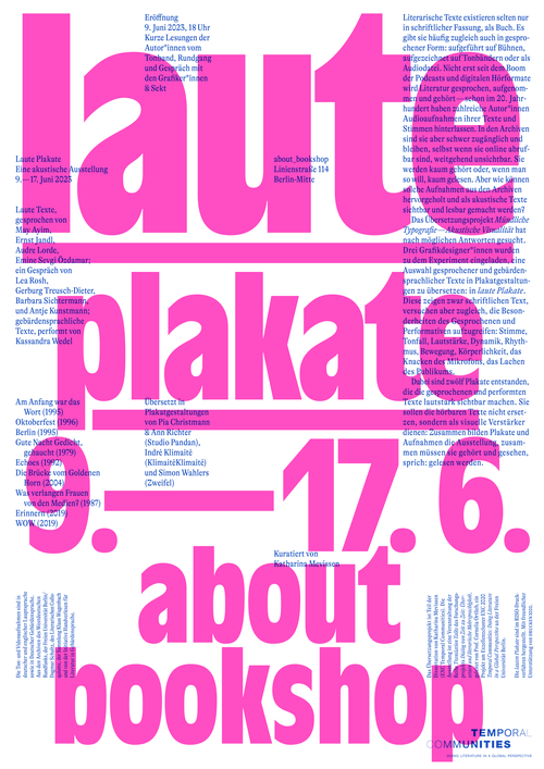 Ausstellungsplakat Laute Plakate