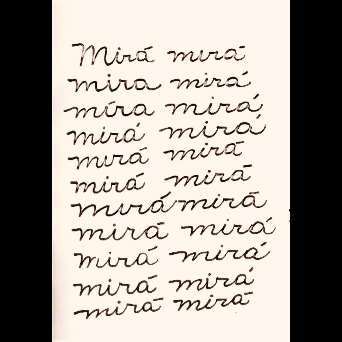 Mirtha Dermisache, page from 'Sin título (theatre script, Entonces)' (1971).