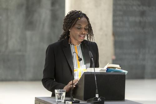 Yvonne Owuor at the Cluster's Grand Opening 2019