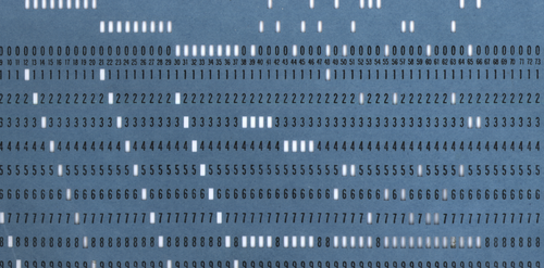 Blue Punch Card