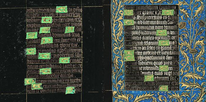 Book of Hours, Bruges, Belgium ca. 1480, fols. 37v-38r.