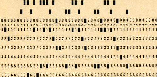 used punch card
