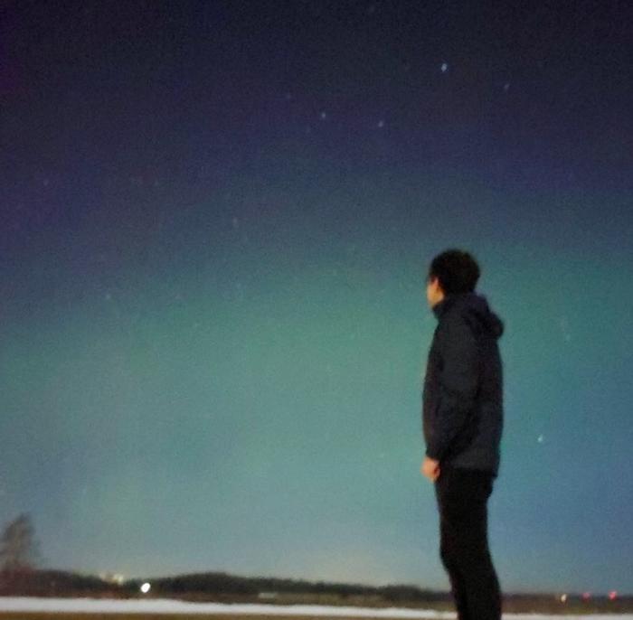 "Interrupted work to take a night walk and see the Northern Lights just a few steps from my home office in Uppsala." (Lukas Regeler, Member, RA 4: "Literary Currencies", March 2022)