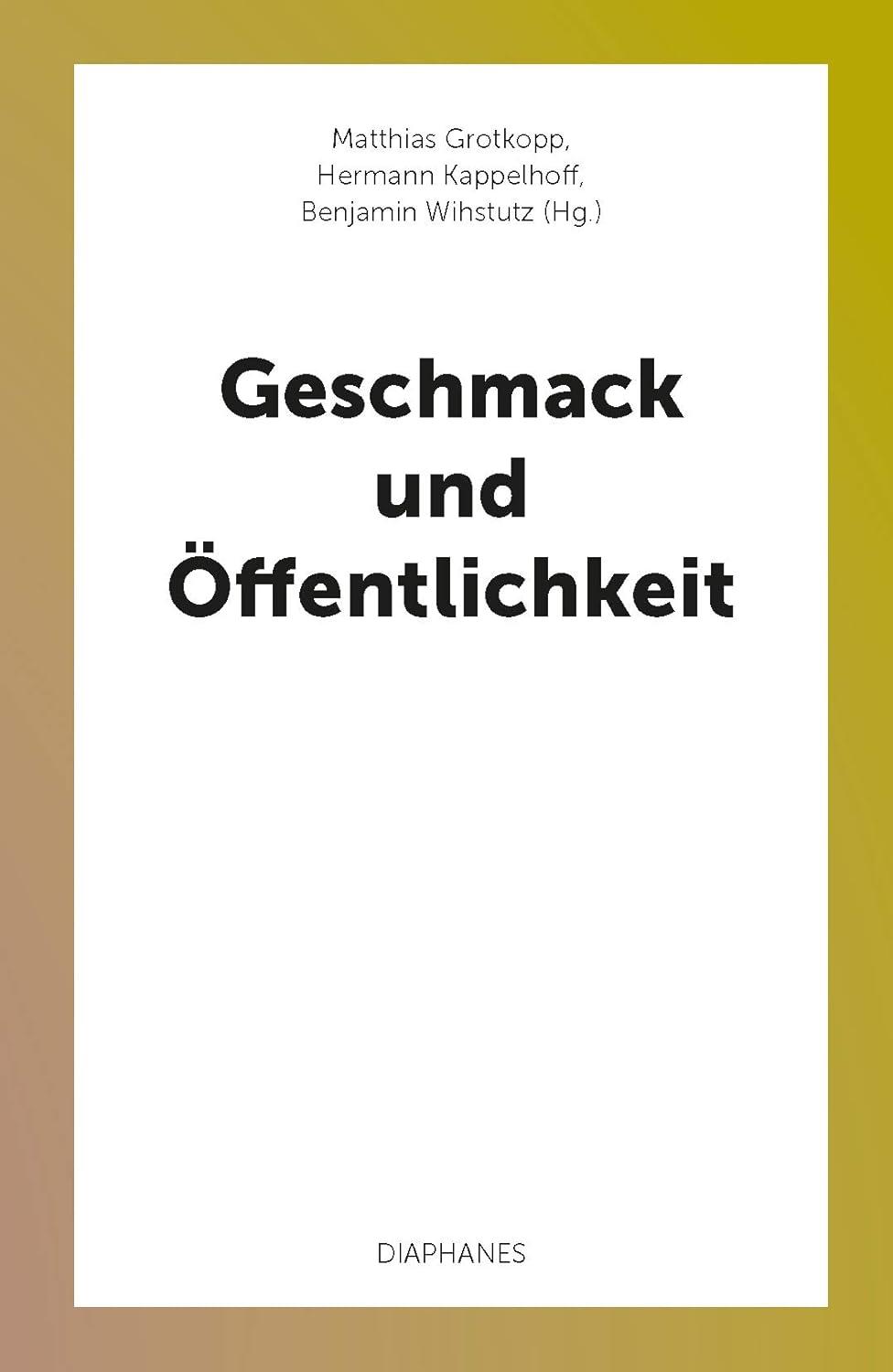 Book cover © DIAPHANES