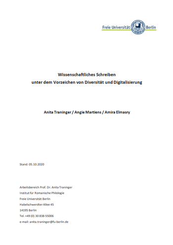 Book cover © Freie Universität Berlin