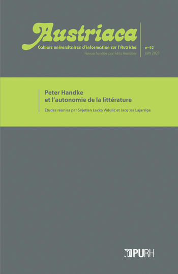 Journal cover © Presses universitaires de Rouen et du Havre