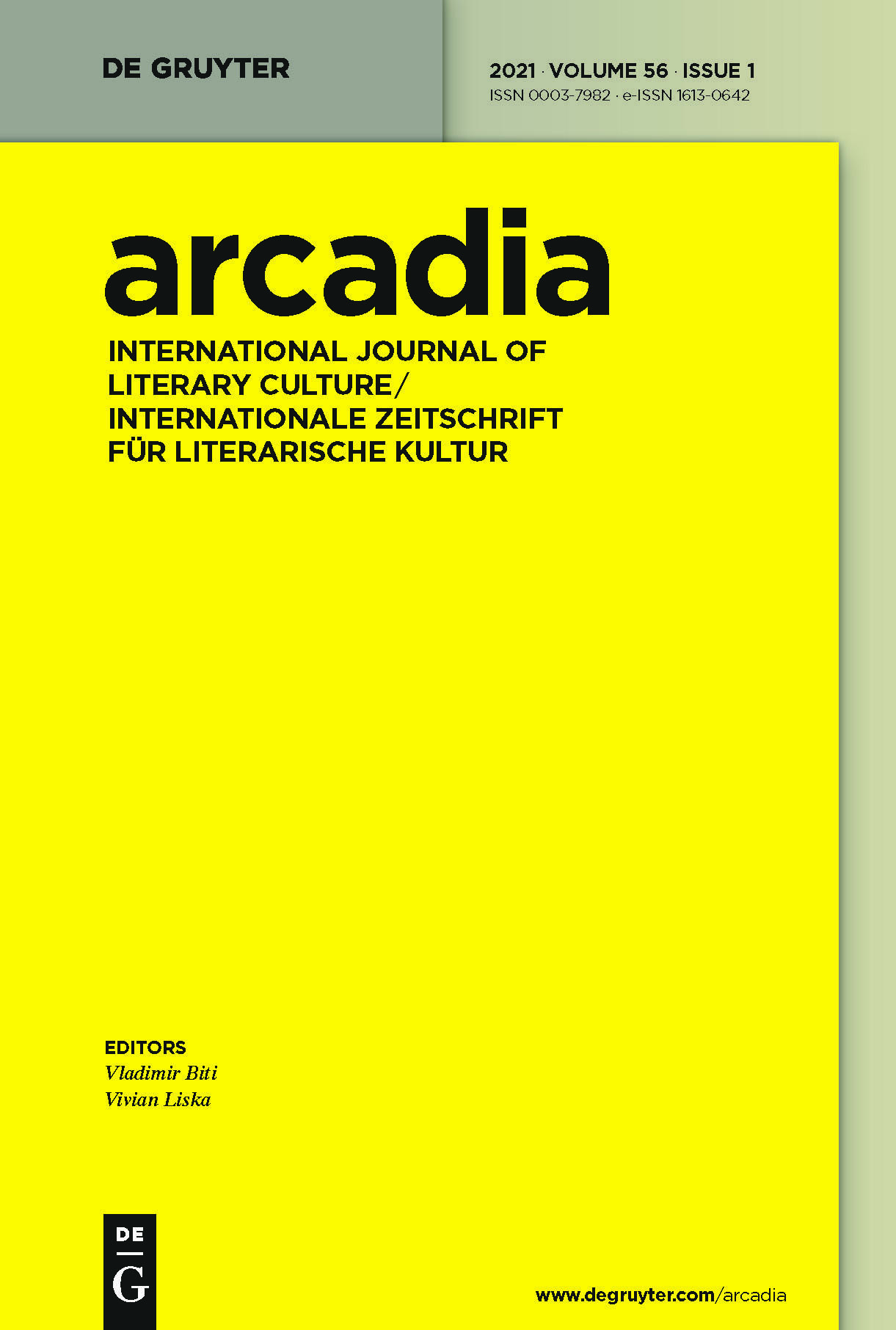 Journal cover © De Gruyter
