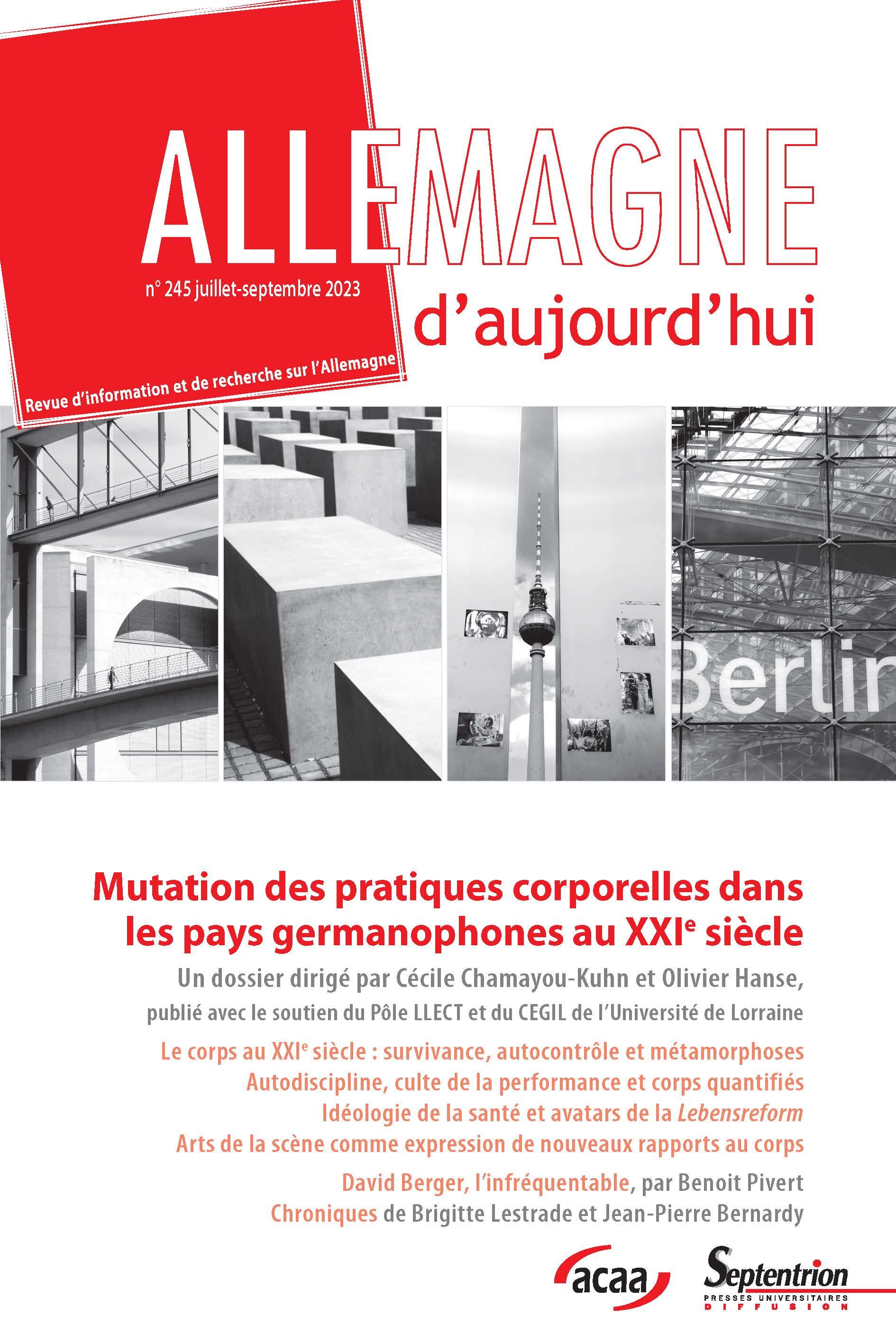 Journal cover © Presses Universitaires du Septentrionc