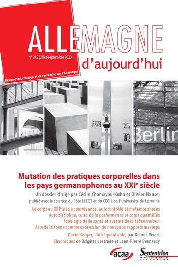Journal cover © Presses Universitaires du Septentrionc