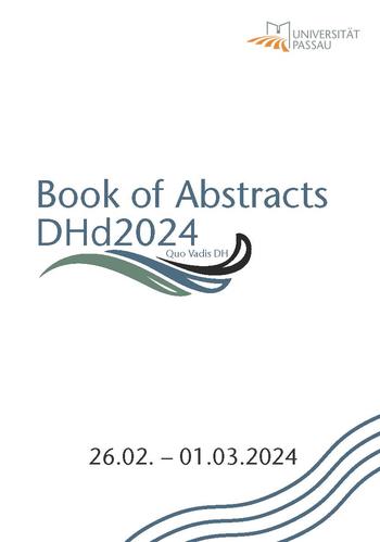 Book cover © Verband Digital Humanities im deutschsprachigen Raum